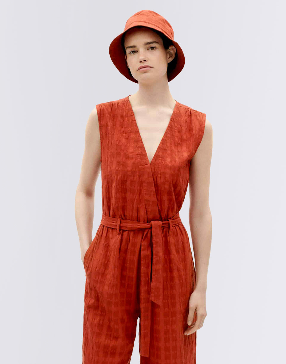 Orangered Cuadrito Winona Jumpsuit