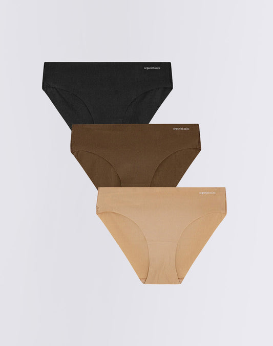 Briefs de côtes nues 3 pack