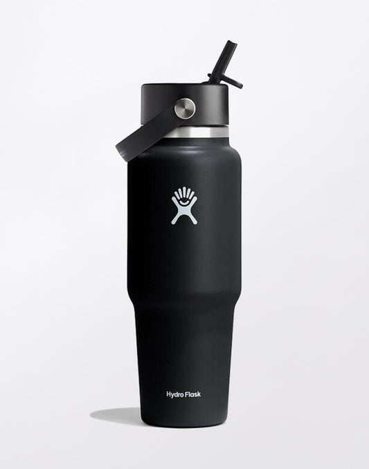 Wide Mouth Travel Bottle with Flex Straw Cap 32 oz (946 ml)