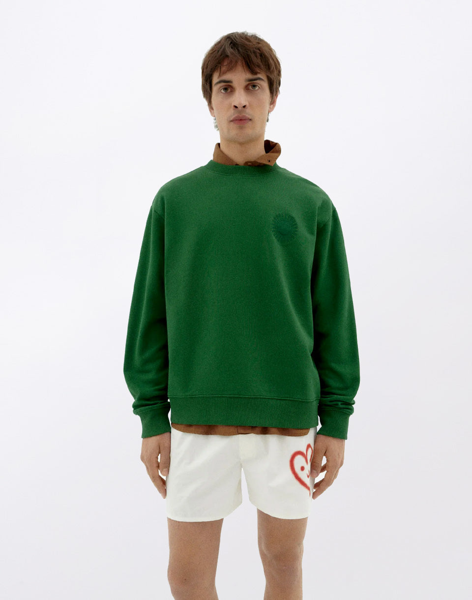 Sweatshirt Green Sun Type Leon