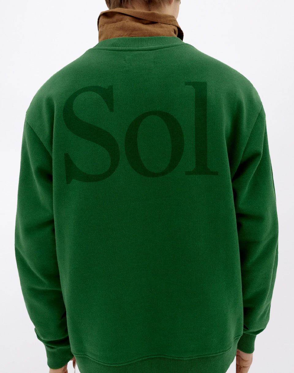 Sweatshirt Green Sun Type Leon