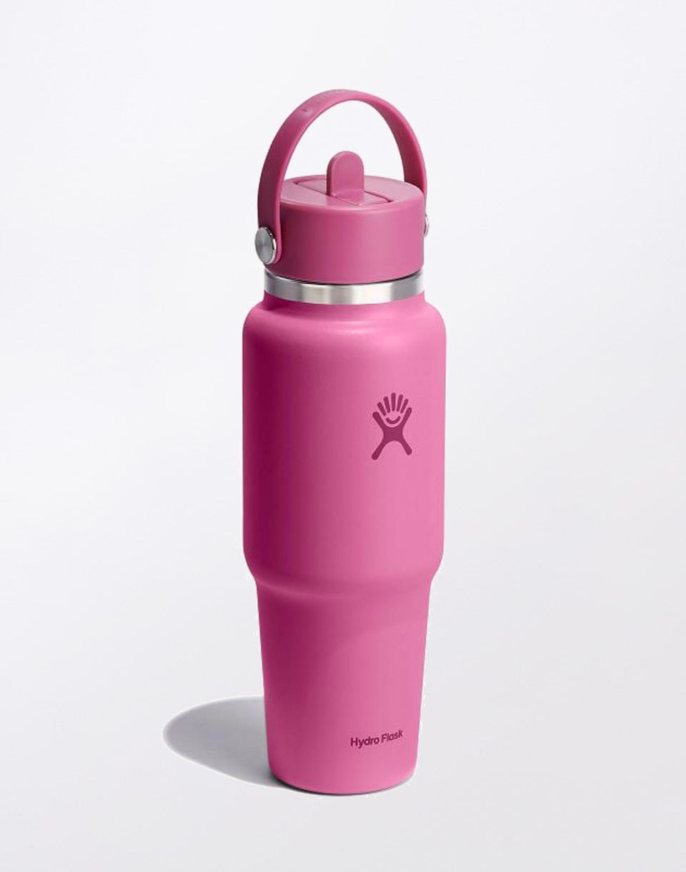 Wide Mouth Travel Bottle with Flex Straw Cap 32 oz (946 ml)